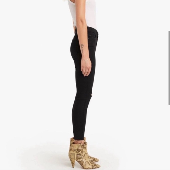 Mother The Looker Ankle Fray Jeans Guilty as Sin 26 - Picture 4 of 12